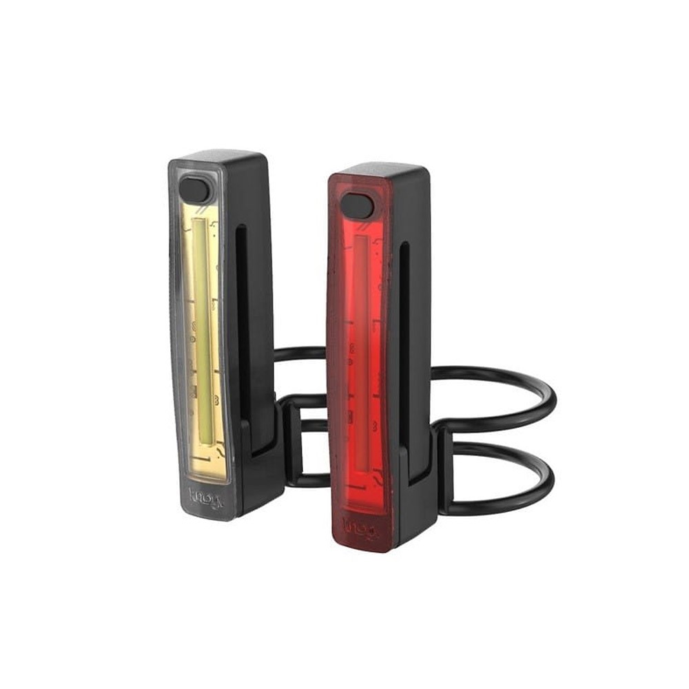 Набор велосипедных фонарей Knog Plus задний+передний, черные, зарядка через USB