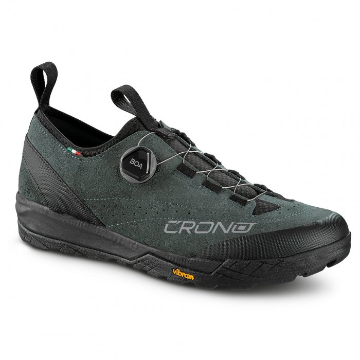 Ботинки велосипедные МТБ CRONO CE-1 Boa® Vibram (зеленый, 43)