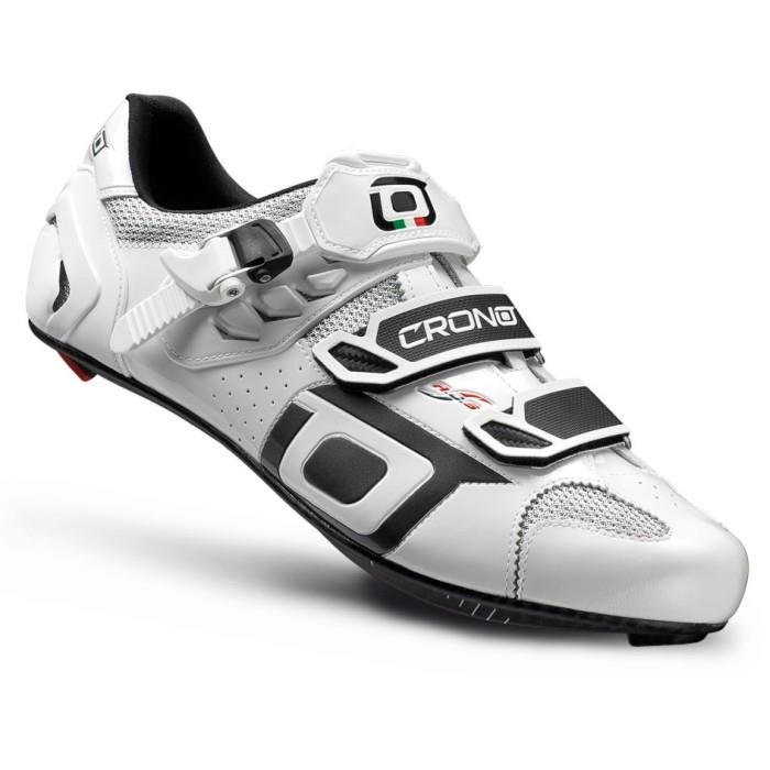 Ботинки велосипедные шоссейные CRONO Clone New carbon (белый, 43)
