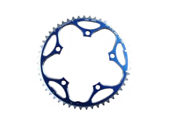 Звезда передняя Stronglight CT2 type S 130мм, 10-11ск. (синий, 52)