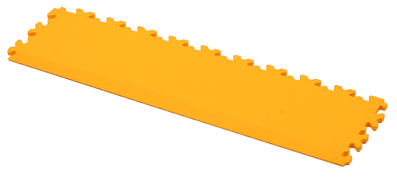 Плита PVC половая, крайняя, желтая, 500x135x7 мм, 1 шт.