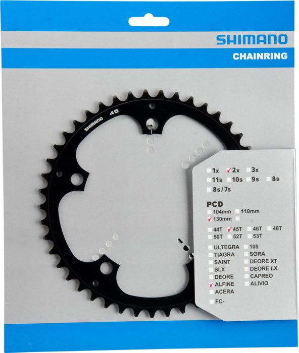 Звезда передняя для Shimano FC-S501 (черная, 45)