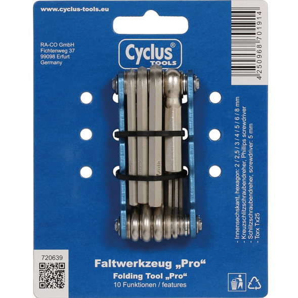 Набор ключей CYCLUS TOOLS Folding Tool Pro 10 в 1
