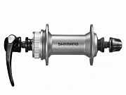 Втулка передняя Shimano HB-M4050, 36 отв, 6-болт, QR, серебристая